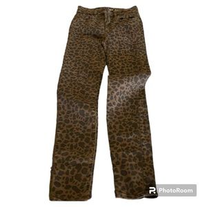 American Eagle Jeans Women’s 00  Animal Print Next Level Stretch Brown Fall